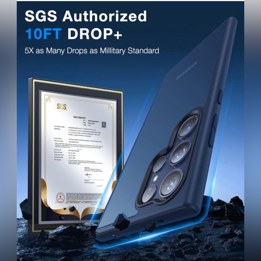 New Meifigno Designed for Samsung Galaxy S22 Ultra Case 6.8", [Military Grade